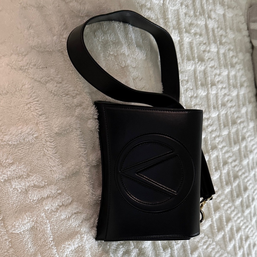 Valentino Black Leather Crossbody Bag
